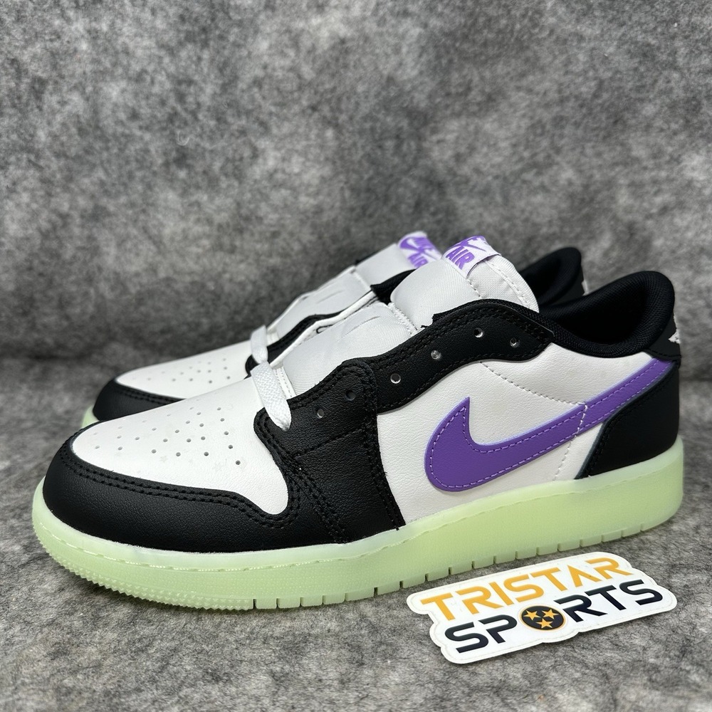 Air Jordan 1 Retro Low Shoes GS Size 6.5 Womens Sz 8 Black Raspberry HF0410-001